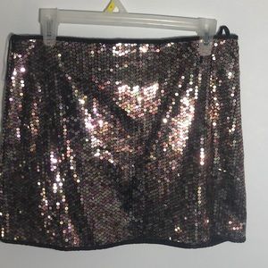 Express sequin mini skirt